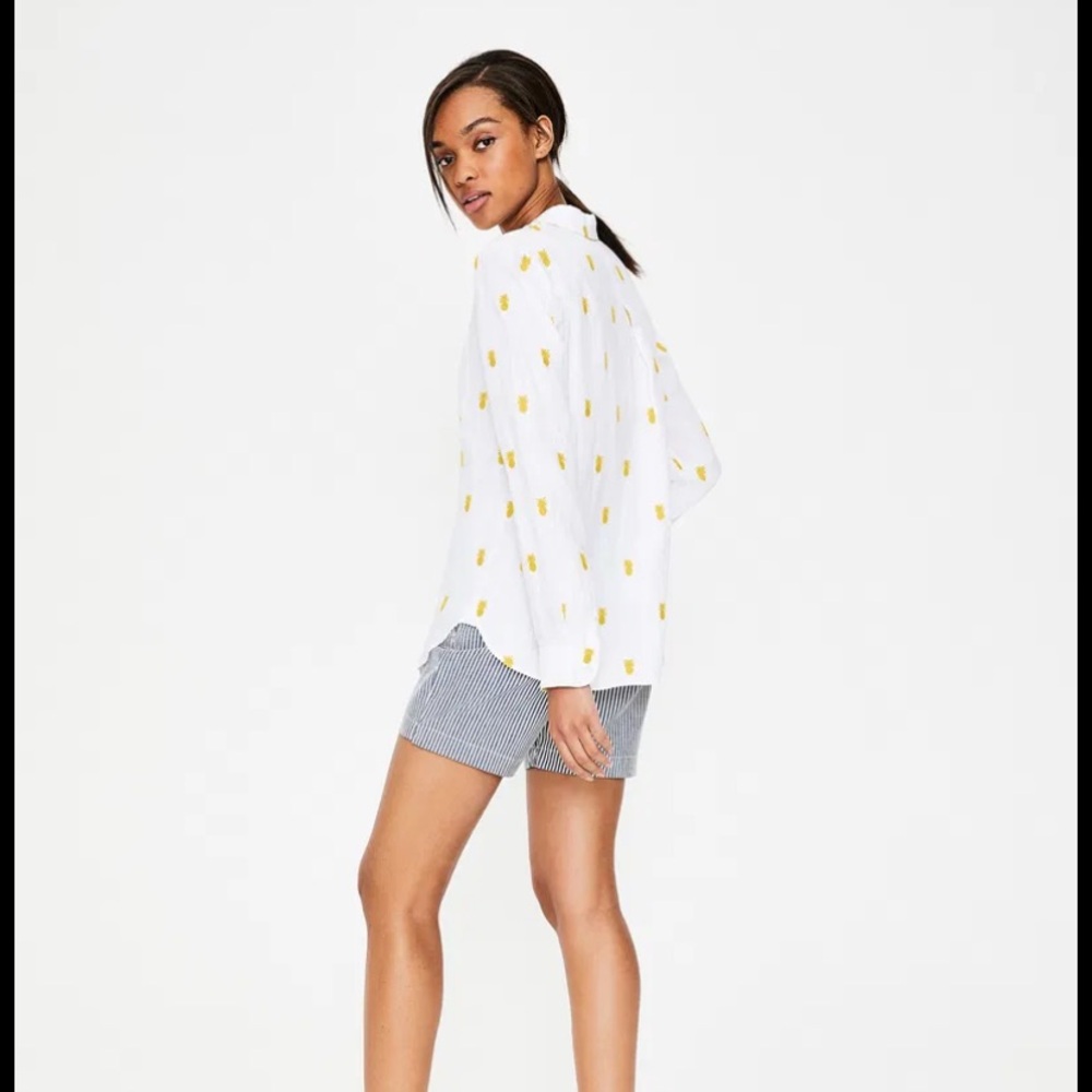 BODEN Pineapple Button Down Long Sleeve Size 8R